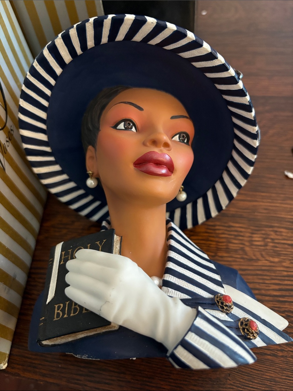 'Celeste 1953' Blue Figurine - Sunday Best Collectible Cameo Girls Headvase.